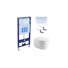 Комплект инсталляции с подвесным унитазом AQUATEK с сиденьем и кнопкой SET AQUATEK АЛЬТАИР cm-009 4в1 Комплект инсталляции с подвесным унитазом AQUATEK с сиденьем и кнопкой SET AQUATEK АЛЬТАИР cm-009 4в1